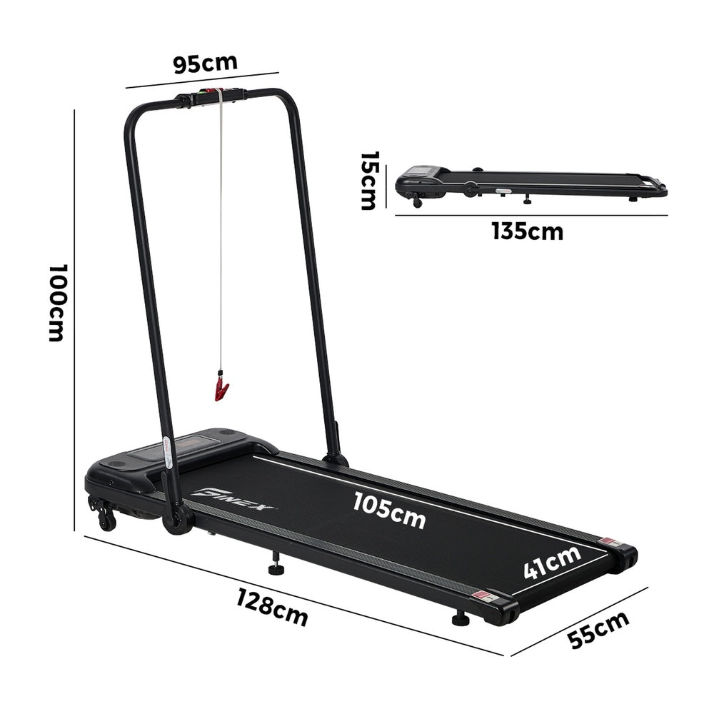 Finex Treadmill Electric Walking Pad 2-in-1 Foldable Compact Home Fitness