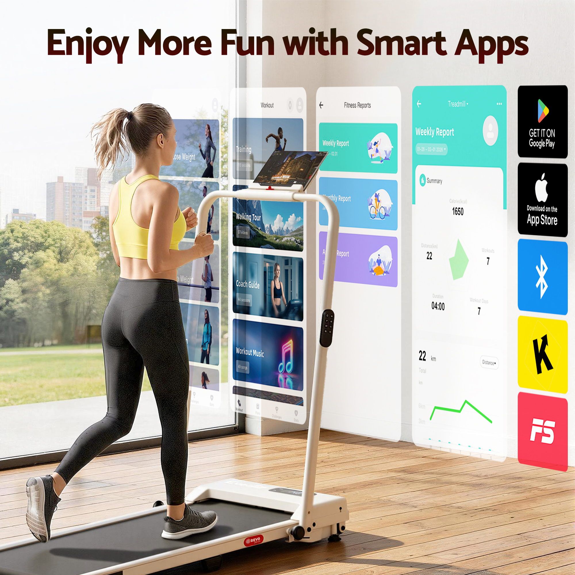 3-in-1 Walking Pad Treadmill 12% Incline Foldable | Simplede