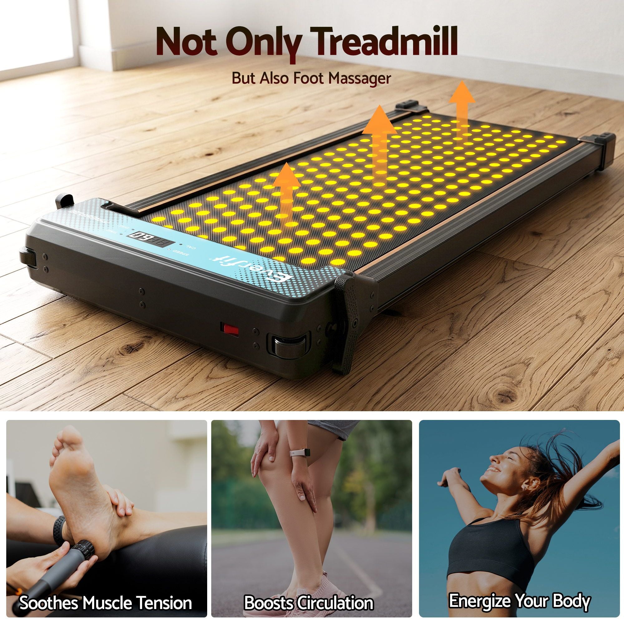 2-in-1 Walking Pad Treadmill Foot Massage | Simpledeals