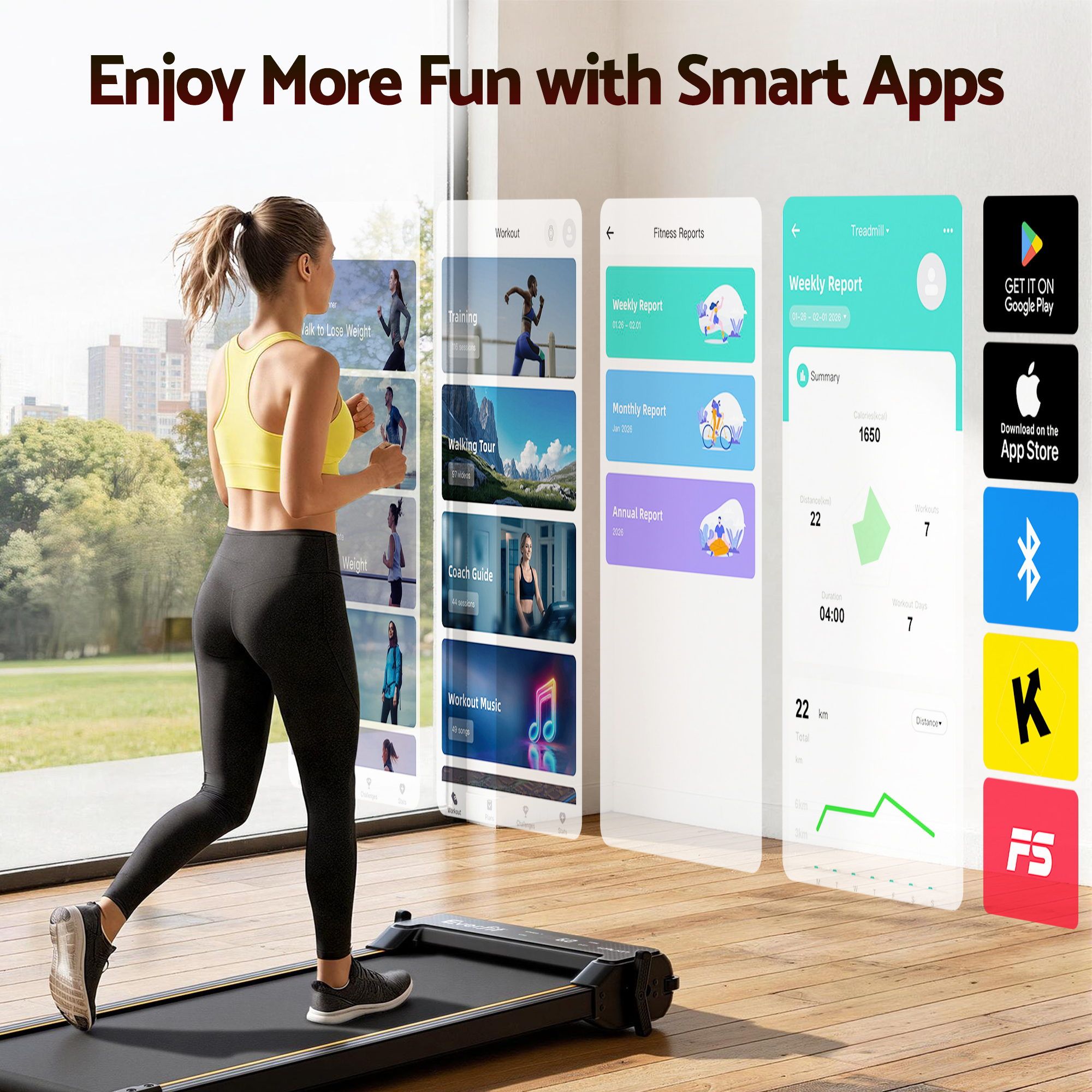 2-in-1 Walking Pad Treadmill Foot Massage | Simpledeals