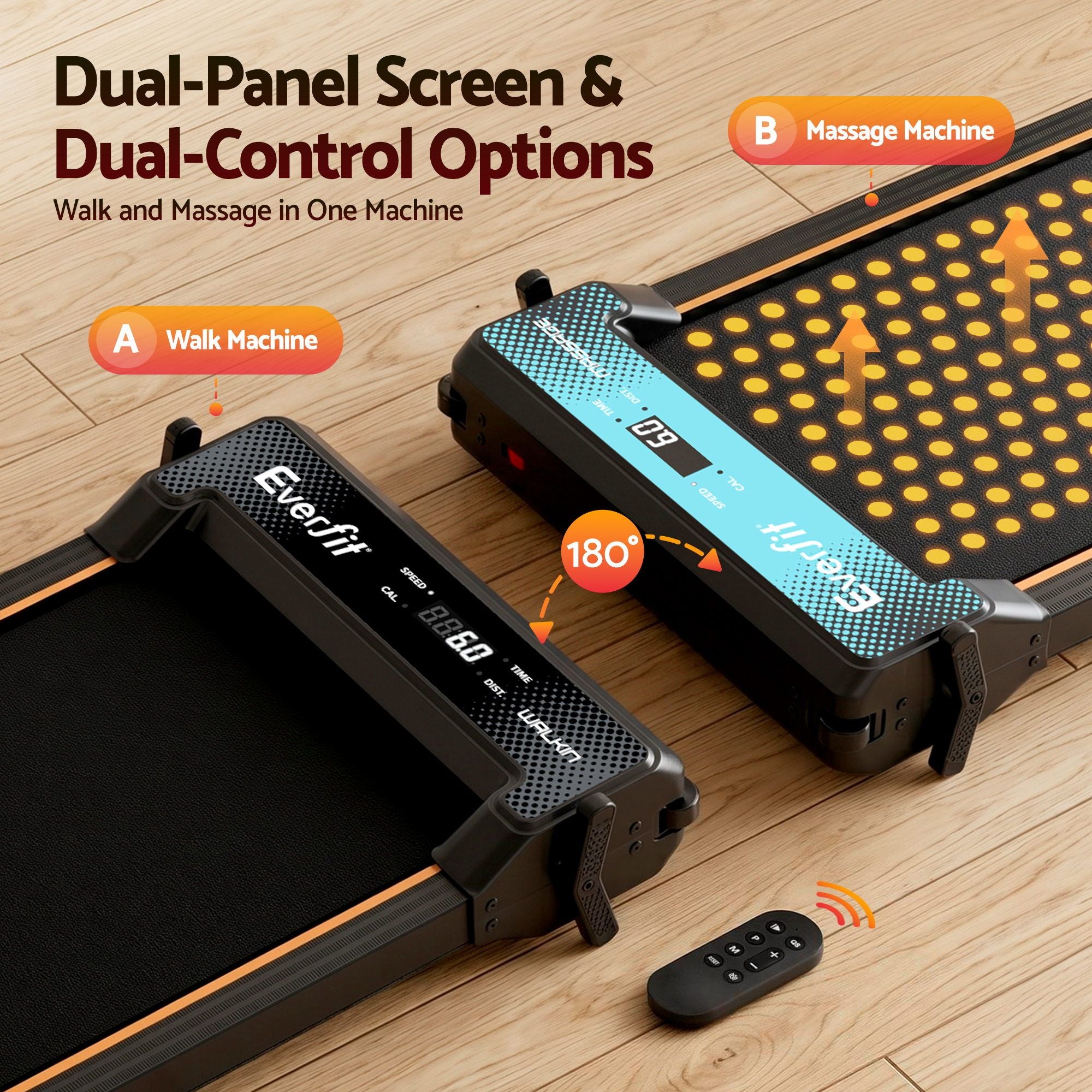 2-in-1 Walking Pad Treadmill Foot Massage | Simpledeals