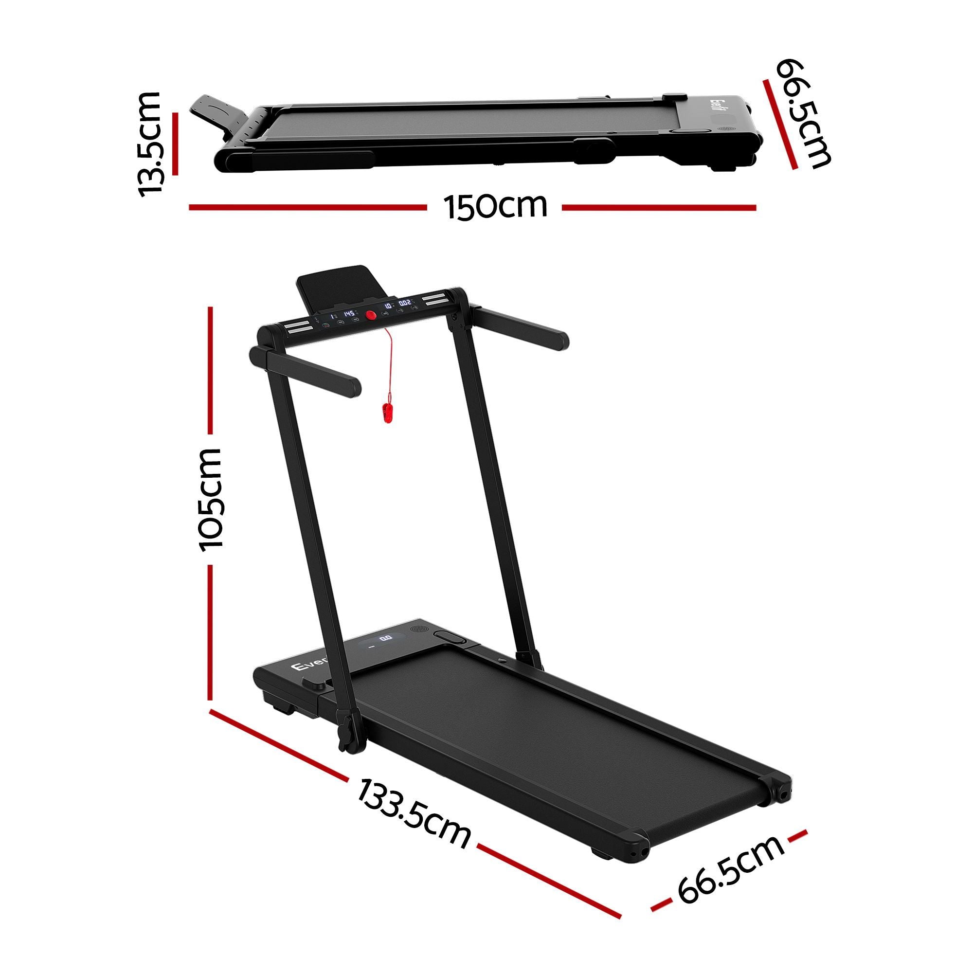 Foldable Walking Pad Treadmill LED 3-in-1 | Simpledeals