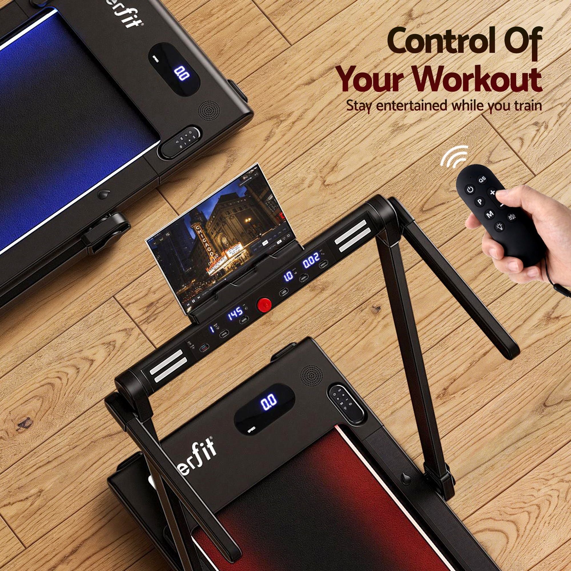 Foldable Walking Pad Treadmill LED 3-in-1 | Simpledeals