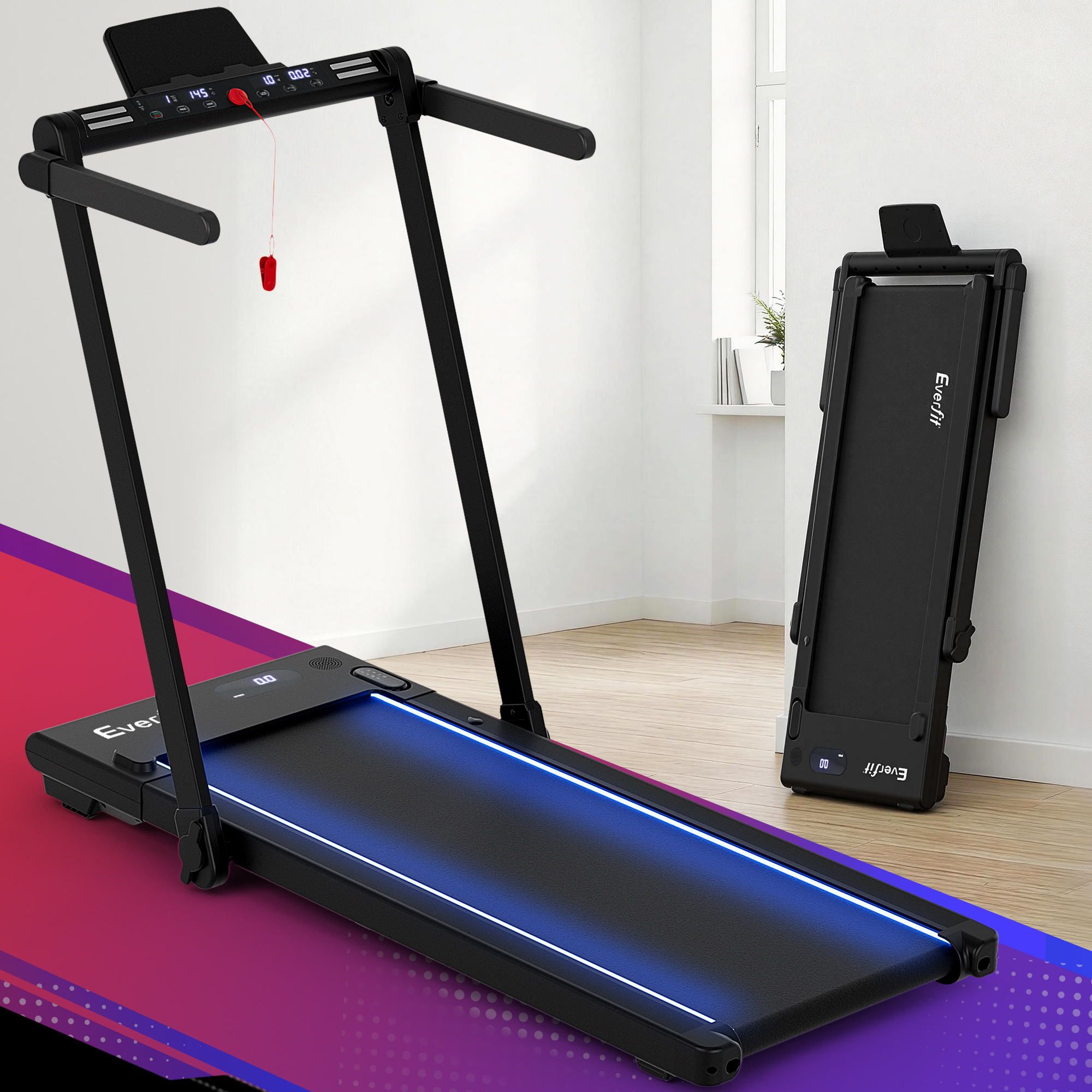 Foldable Walking Pad Treadmill LED 3-in-1 | Simpledeals