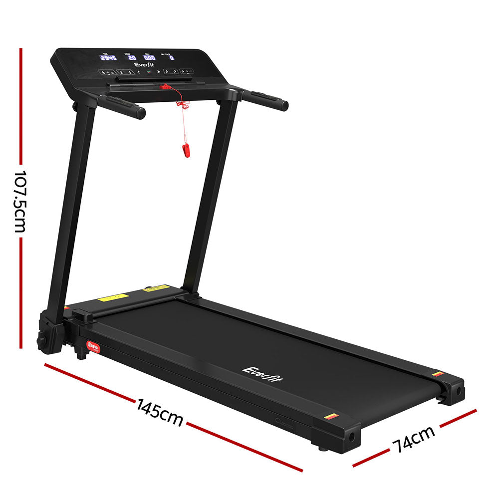 Treadmill Electric Home Gym Fitness Exercise Knob Foldable 420Mm Black