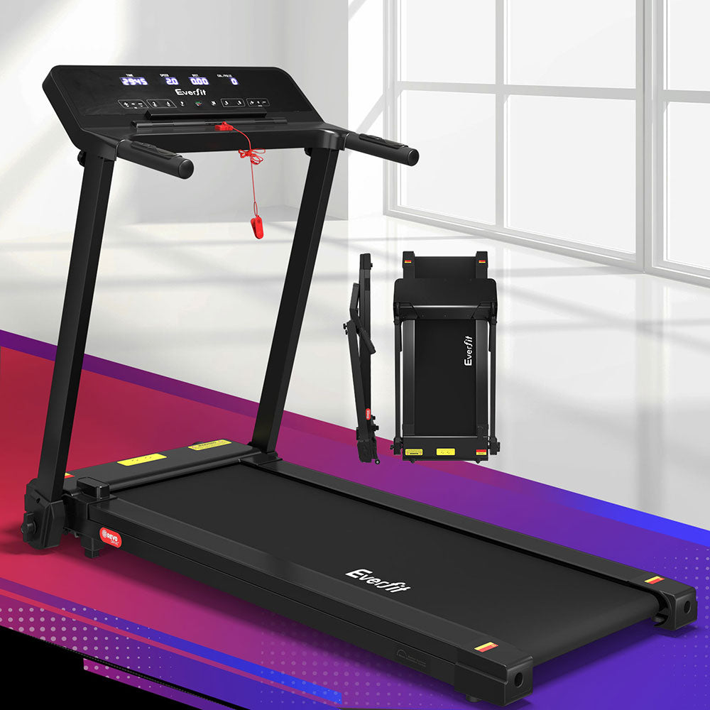 Treadmill Electric Home Gym Fitness Exercise Knob Foldable 420Mm Black