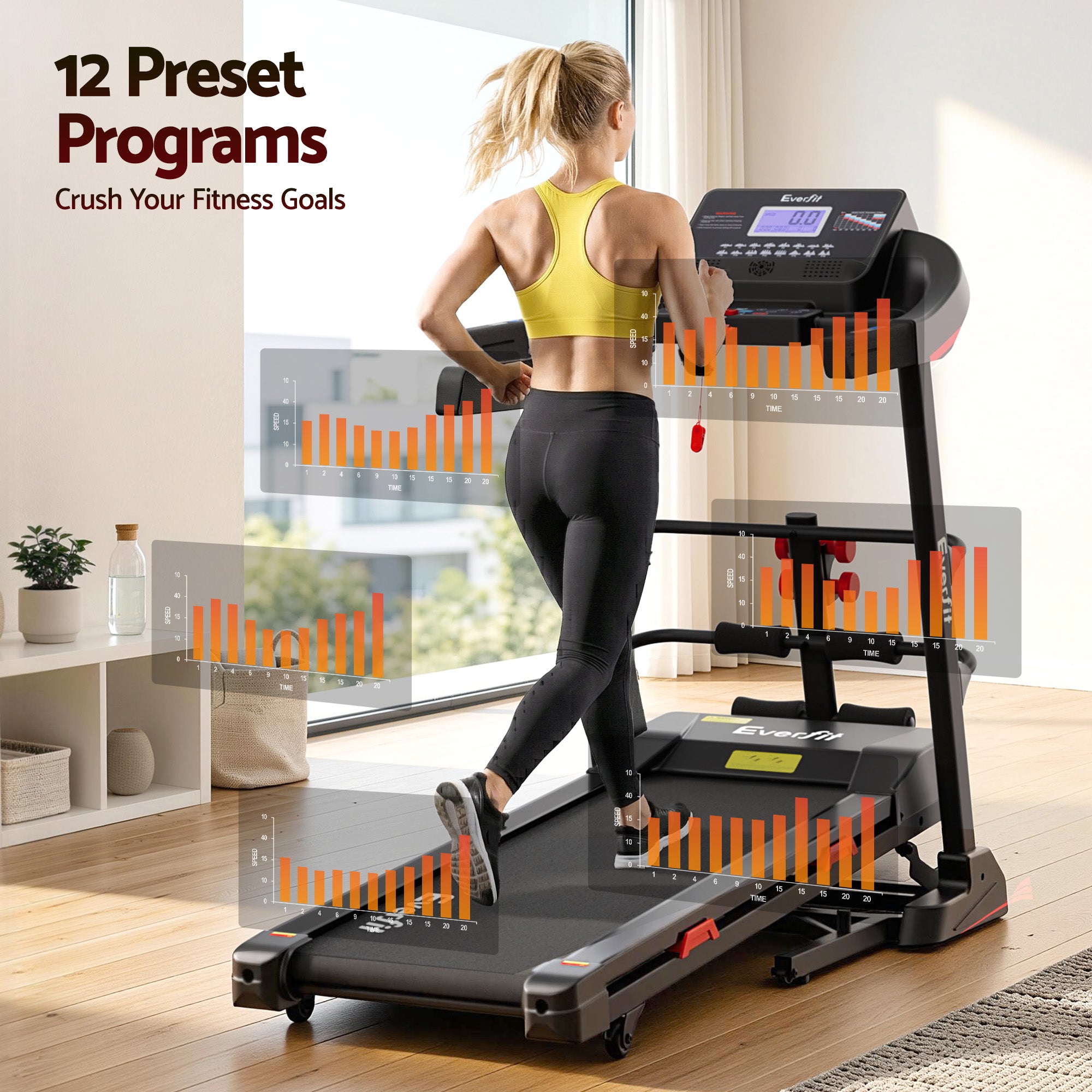 Modern Electric Treadmill with Sit-Up Bar