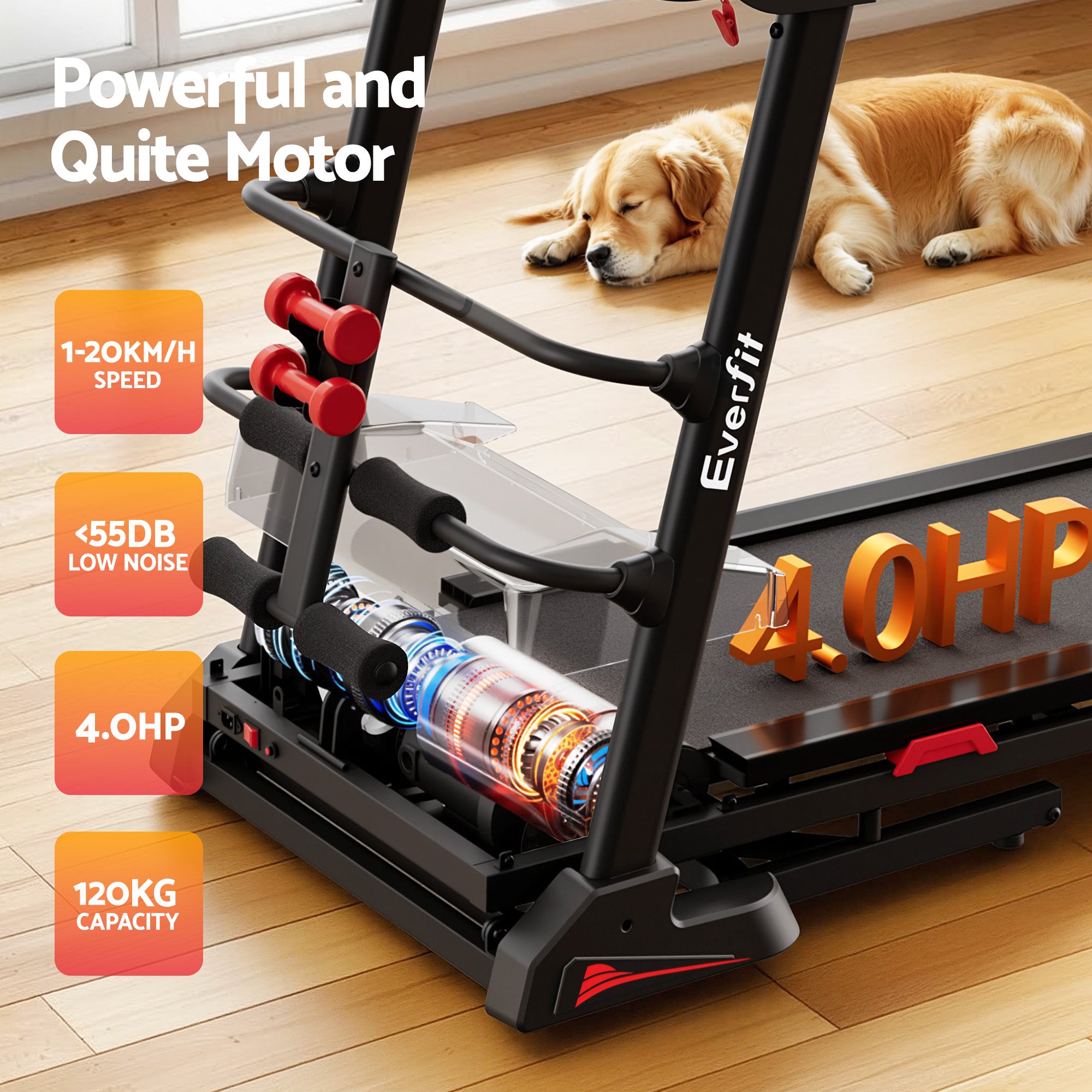 Modern Electric Treadmill with Sit-Up Bar