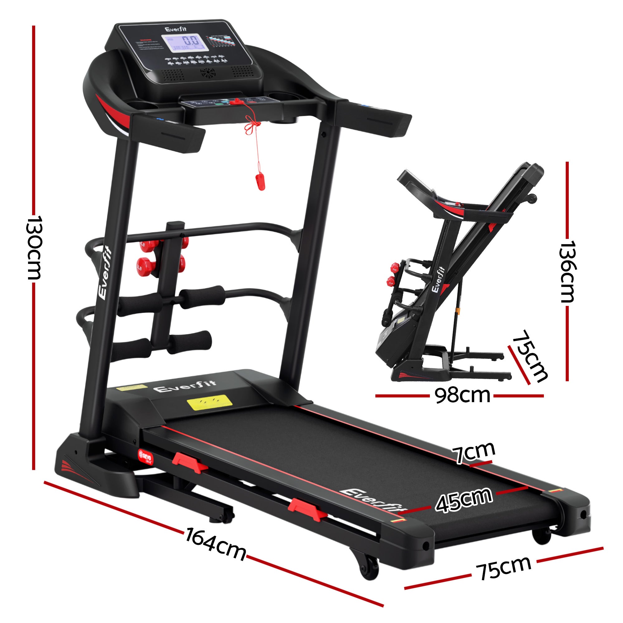 Modern Electric Treadmill with Sit-Up Bar