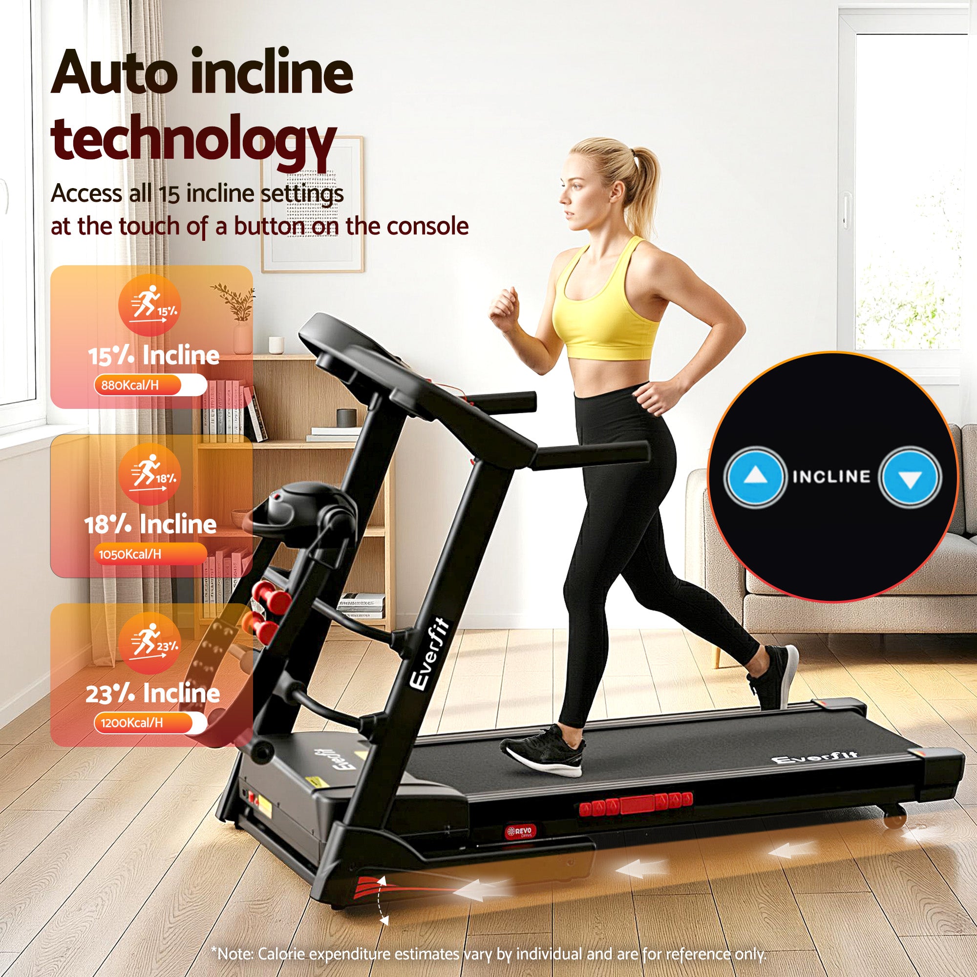Electric Treadmill w/ Massager 480mm Home Gym
