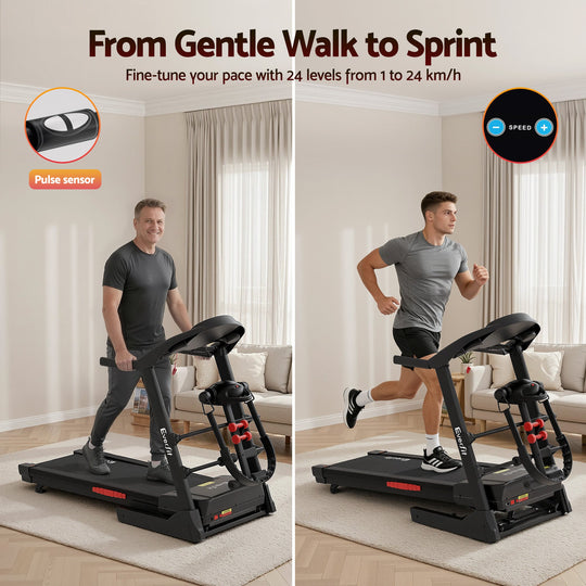 Electric Treadmill w/ Massager 480mm Home Gym