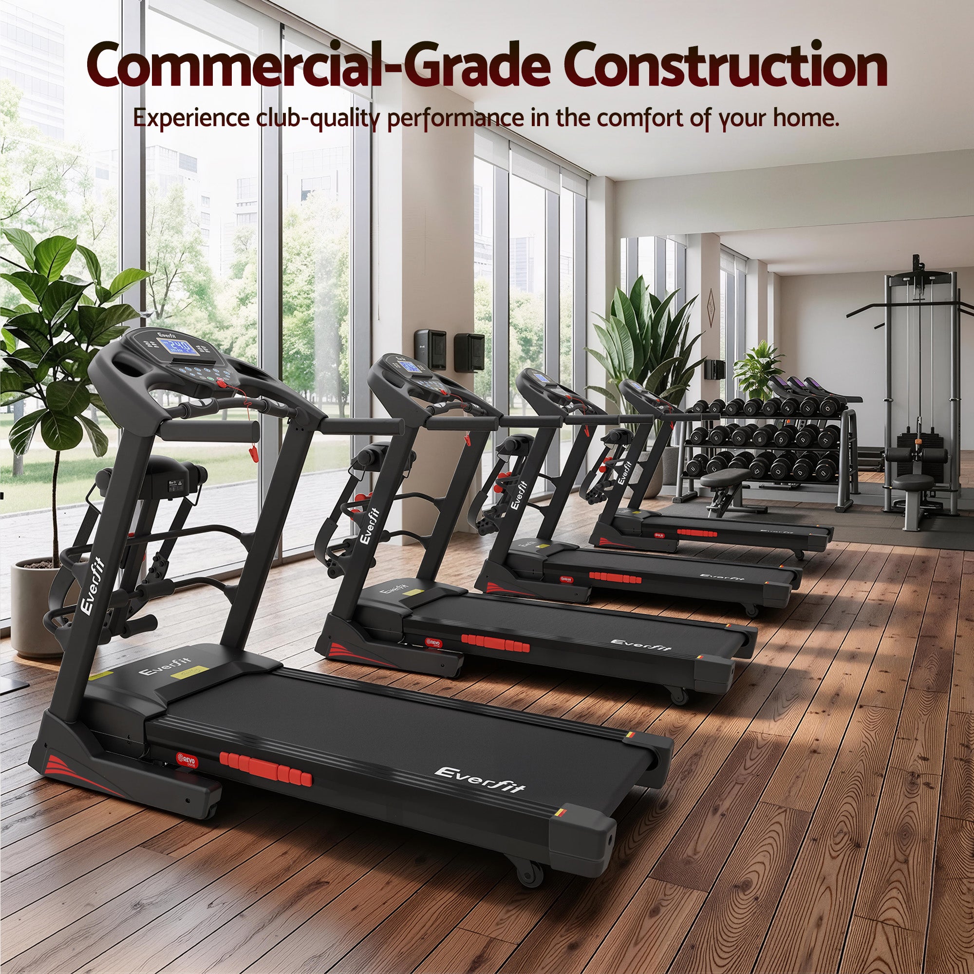 Electric Treadmill w/ Massager 480mm Home Gym