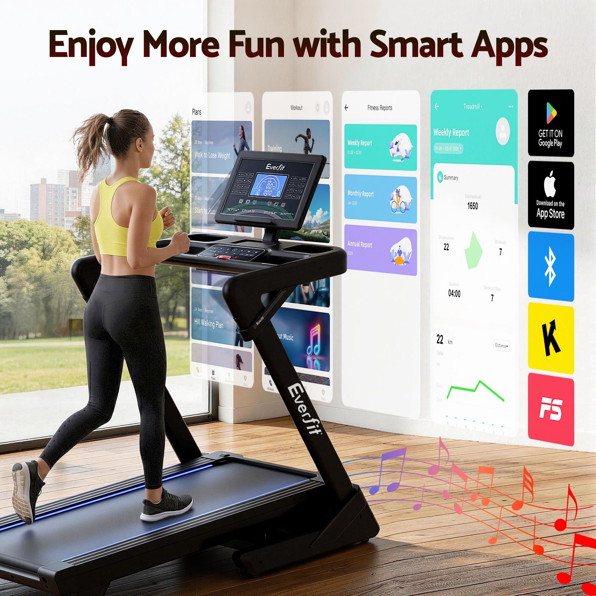 Foldable Treadmill 500mm Wide Belt Auto Incline | Simpledeal