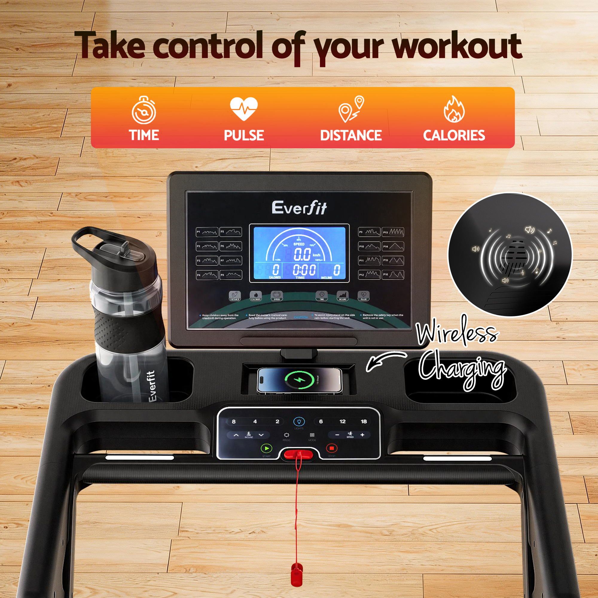 Foldable Treadmill 500mm Wide Belt Auto Incline | Simpledeal