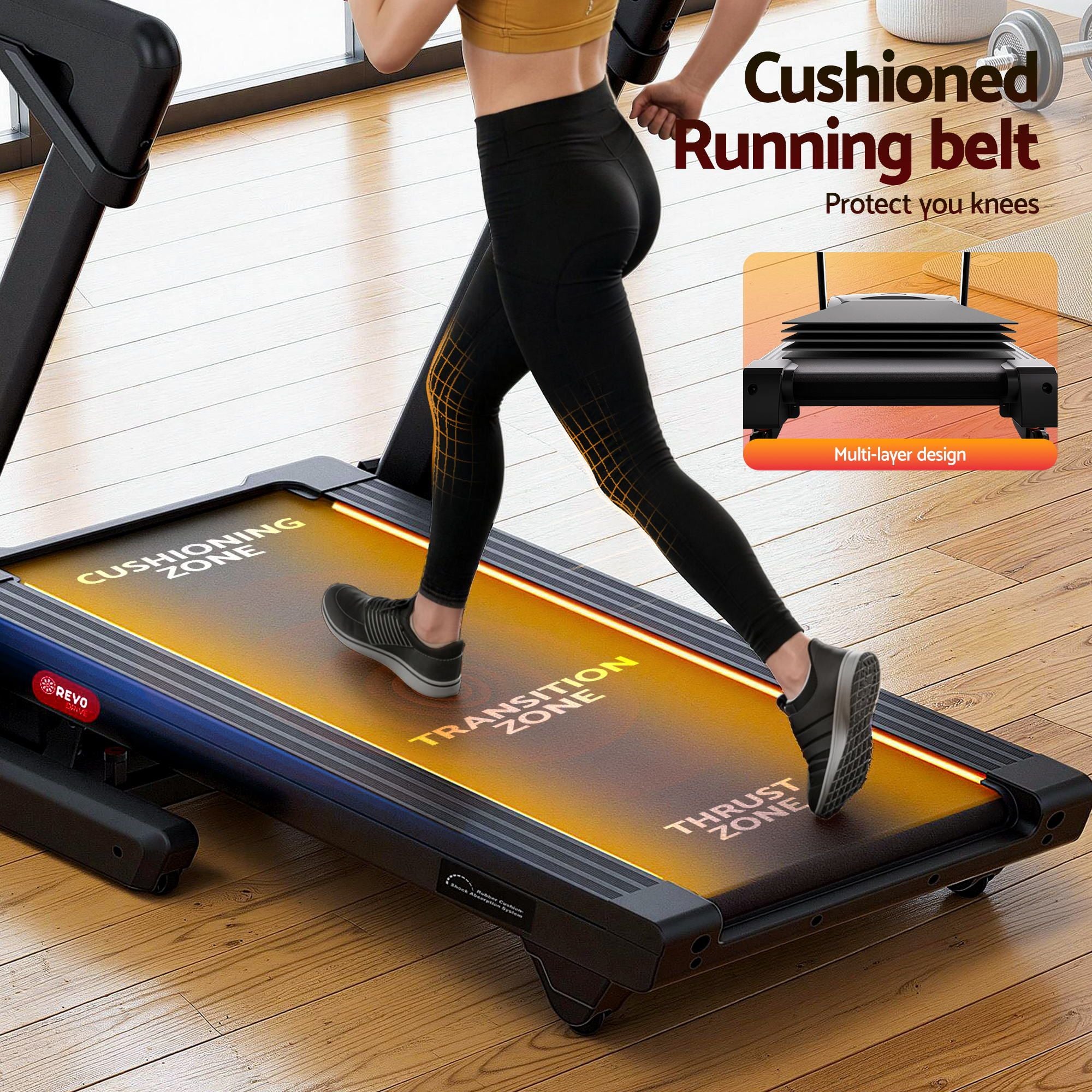 Foldable Treadmill 500mm Wide Belt Auto Incline | Simpledeal