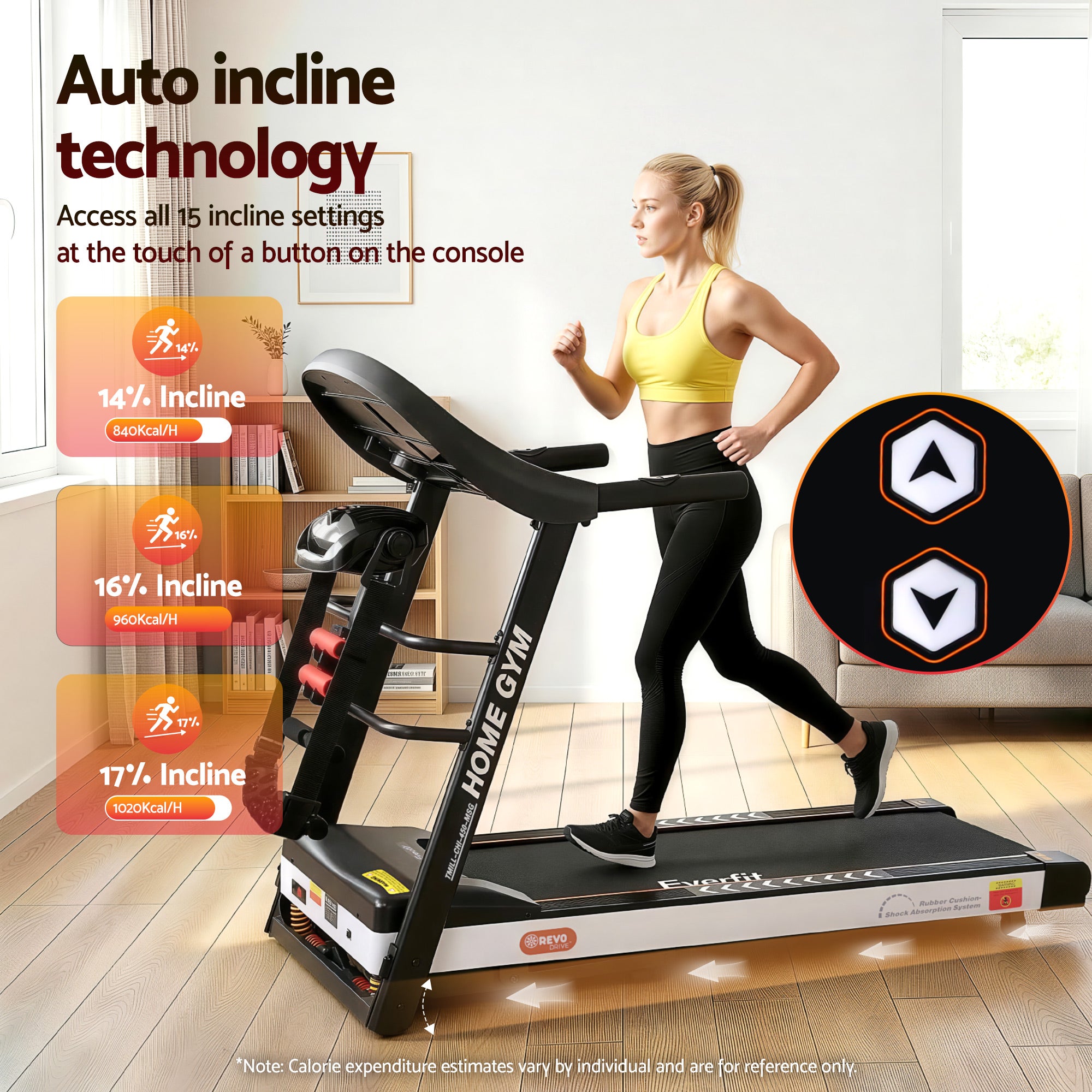 Treadmill Electric Home Gym Fitness Exercise Machine W/ Massager 450Mm
