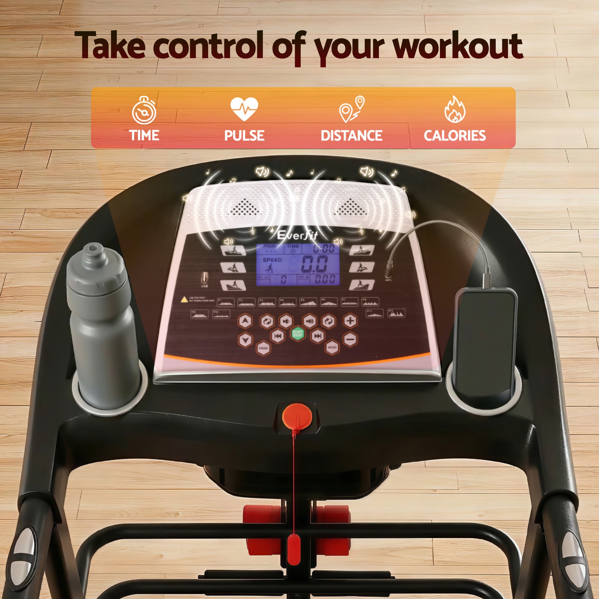 Treadmill Electric Home Gym Fitness Exercise Machine W/ Massager 450Mm