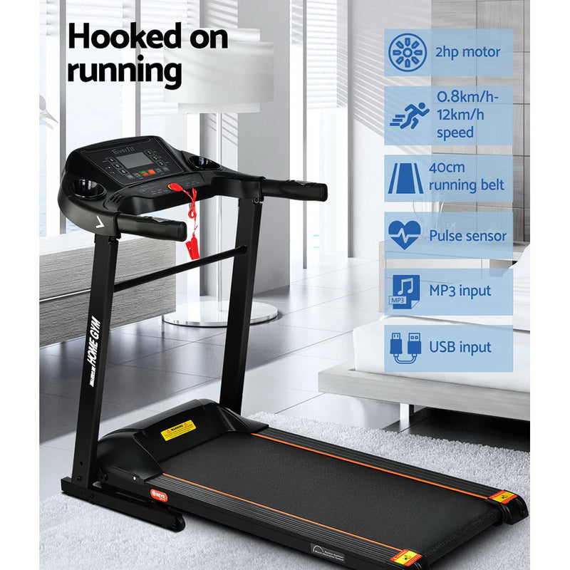 Treadmill Electric Home Gym Fitness Exercise Machine Foldable 400Mm - Treadmills