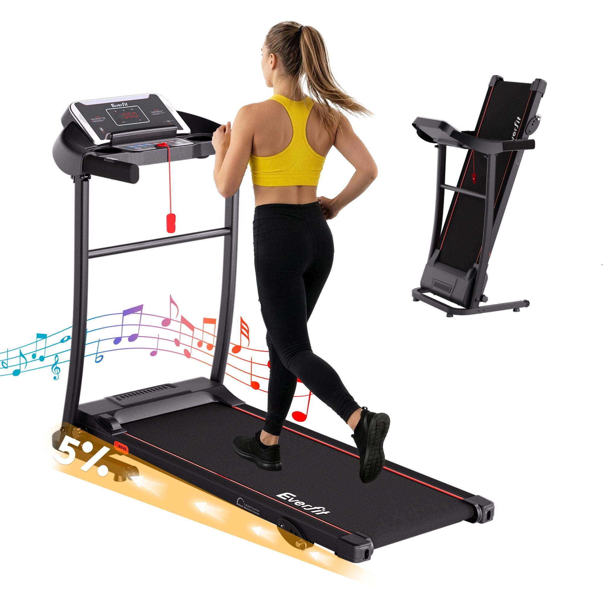 Treadmill Electric Home Gym Fitness Exercise Machine Incline 400Mm - Exercise Bikes