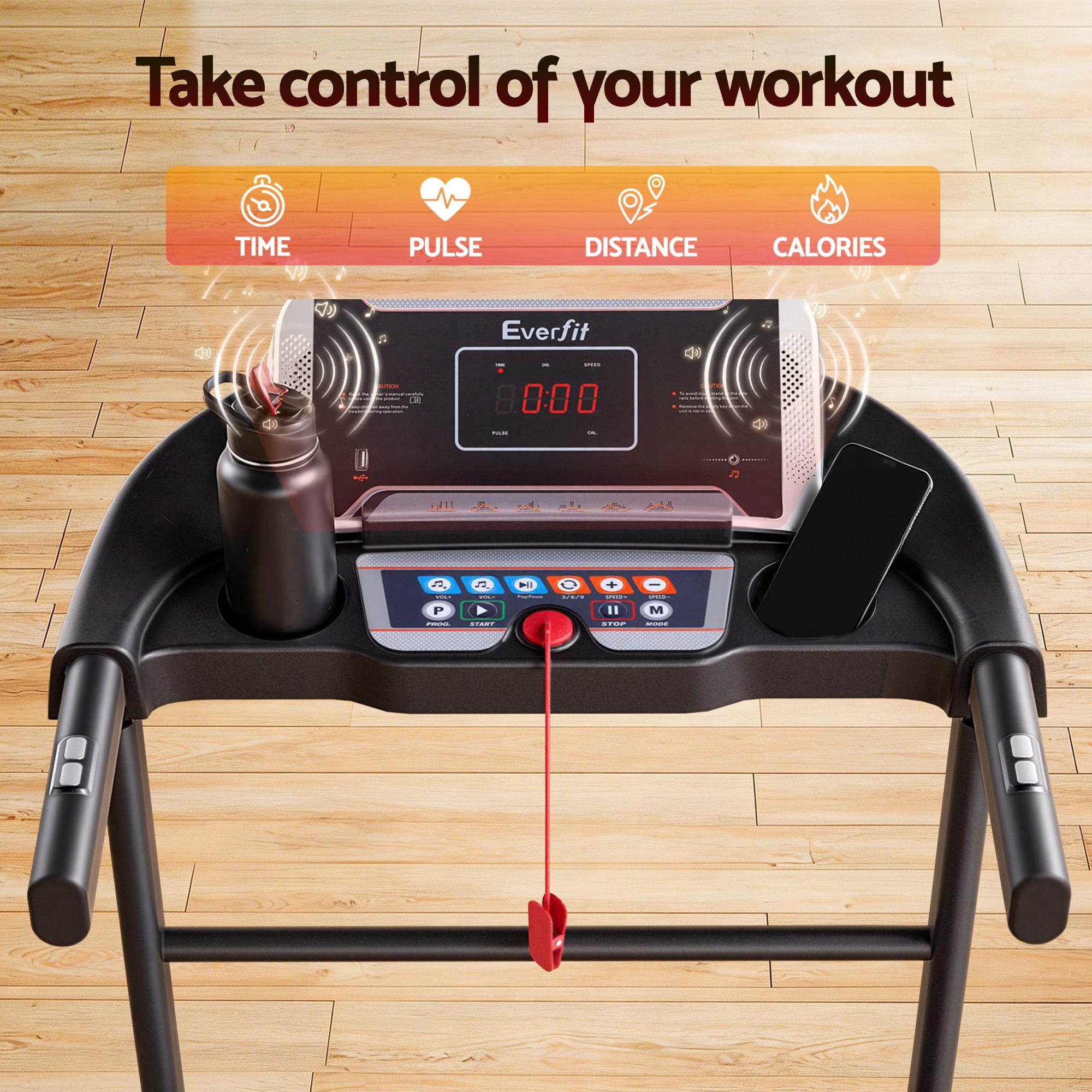 Treadmill Electric Home Gym Fitness Exercise Machine Incline 400Mm, 400Mm