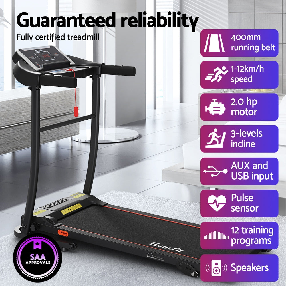 Treadmill Electric Home Gym Fitness Exercise Machine Incline 400Mm
