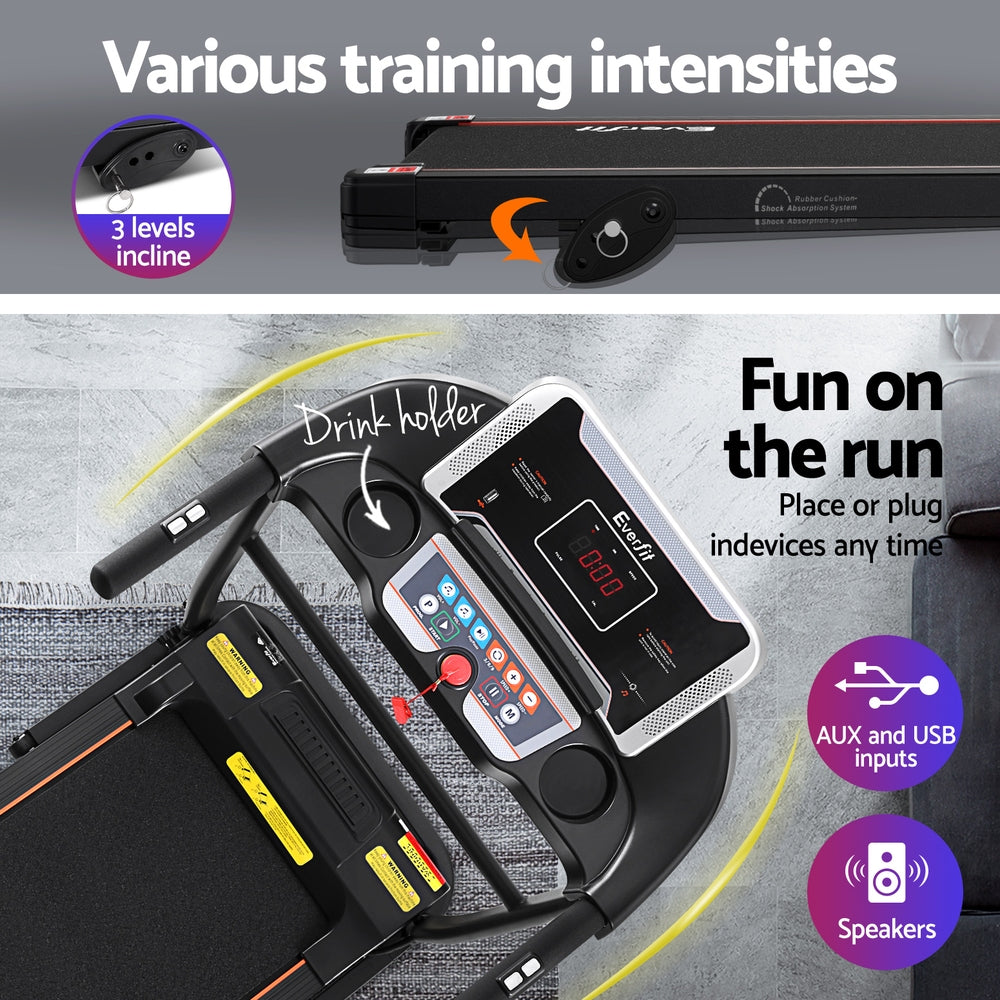 Treadmill Electric Home Gym Fitness Exercise Machine Incline 400Mm