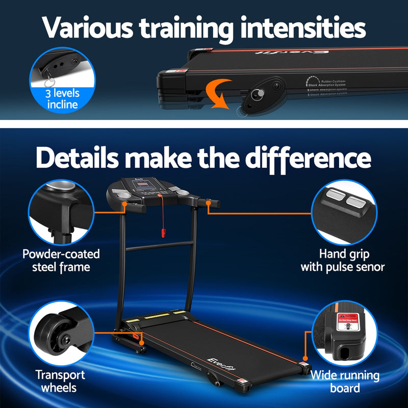 Electric Treadmill Incline Home Gym Exercise Machine 400mm