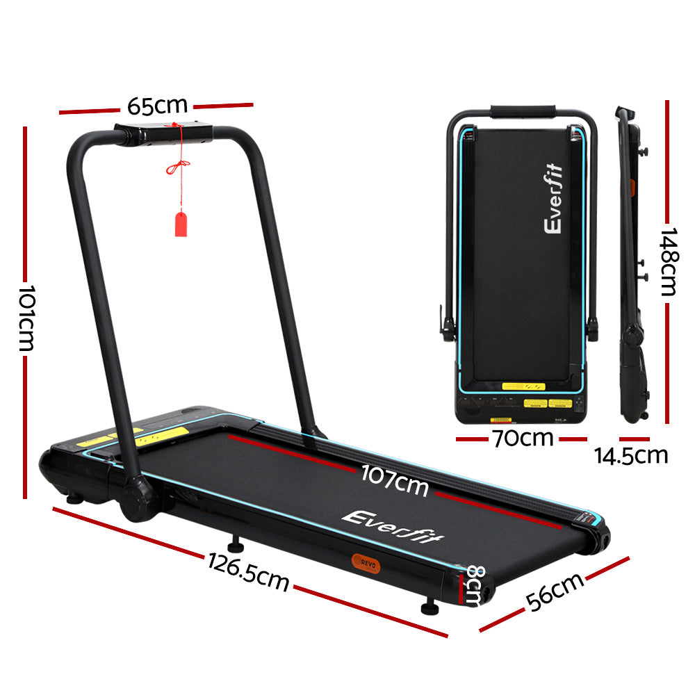 Treadmill Electric Walking Pad Under Desk Home Gym Fitness 420Mm Remote, Treadmills