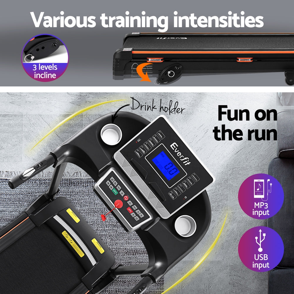 Treadmill Electric Home Gym Fitness Exercise Machine Hydraulic 420Mm