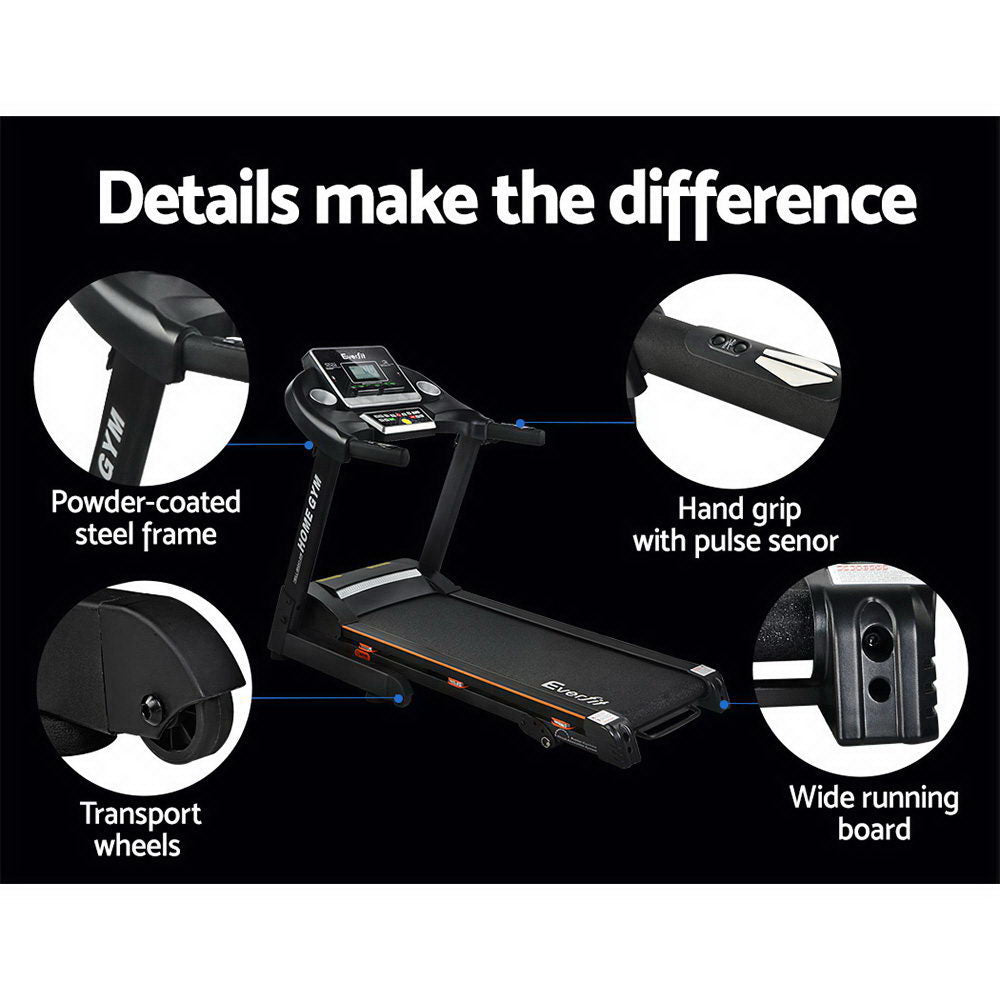 Treadmill Electric Home Gym Fitness Exercise Machine Hydraulic 420Mm