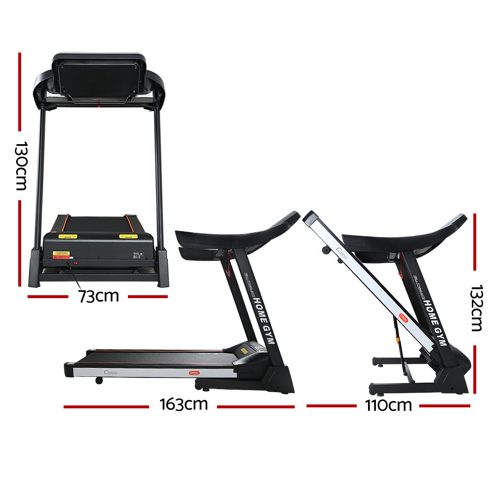 Treadmill Electric Auto Level Incline Home Gym Fitness Exercise 450Mm