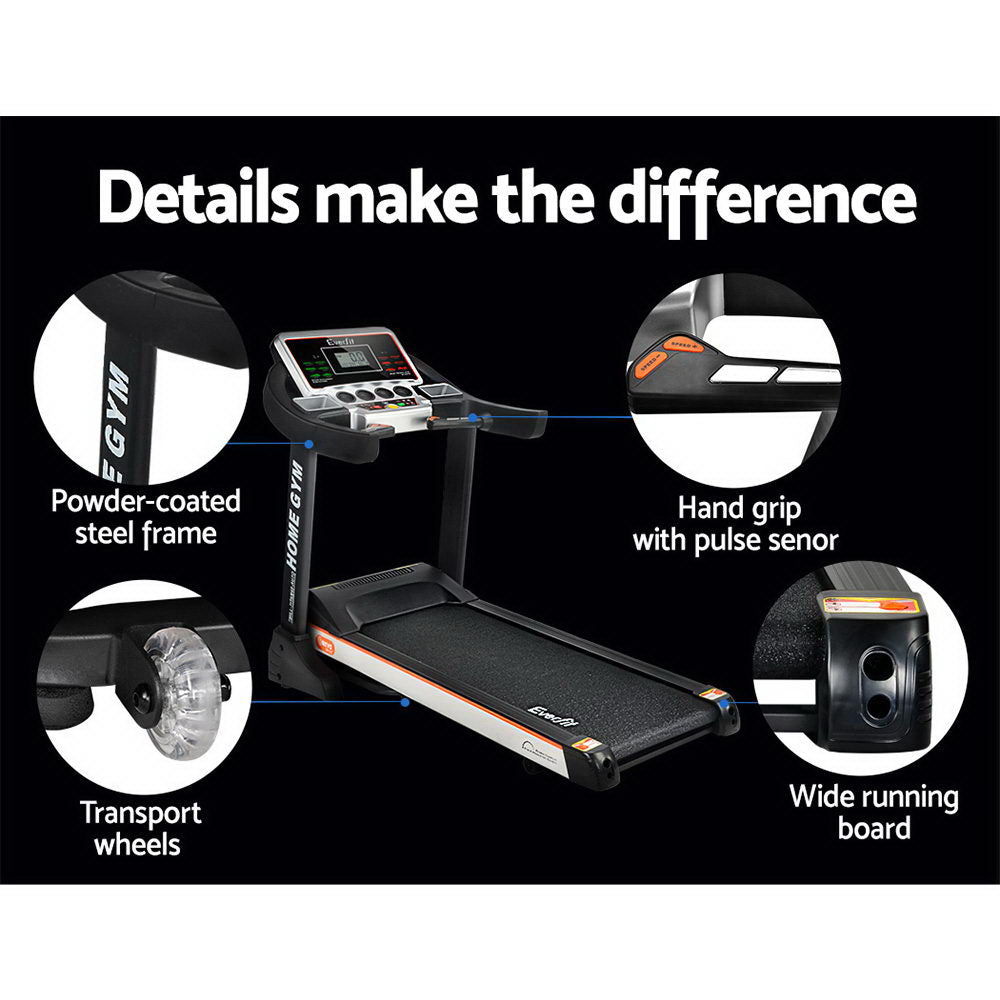 Treadmill Electric Auto Level Incline Home Gym Fitness Exercise 450Mm