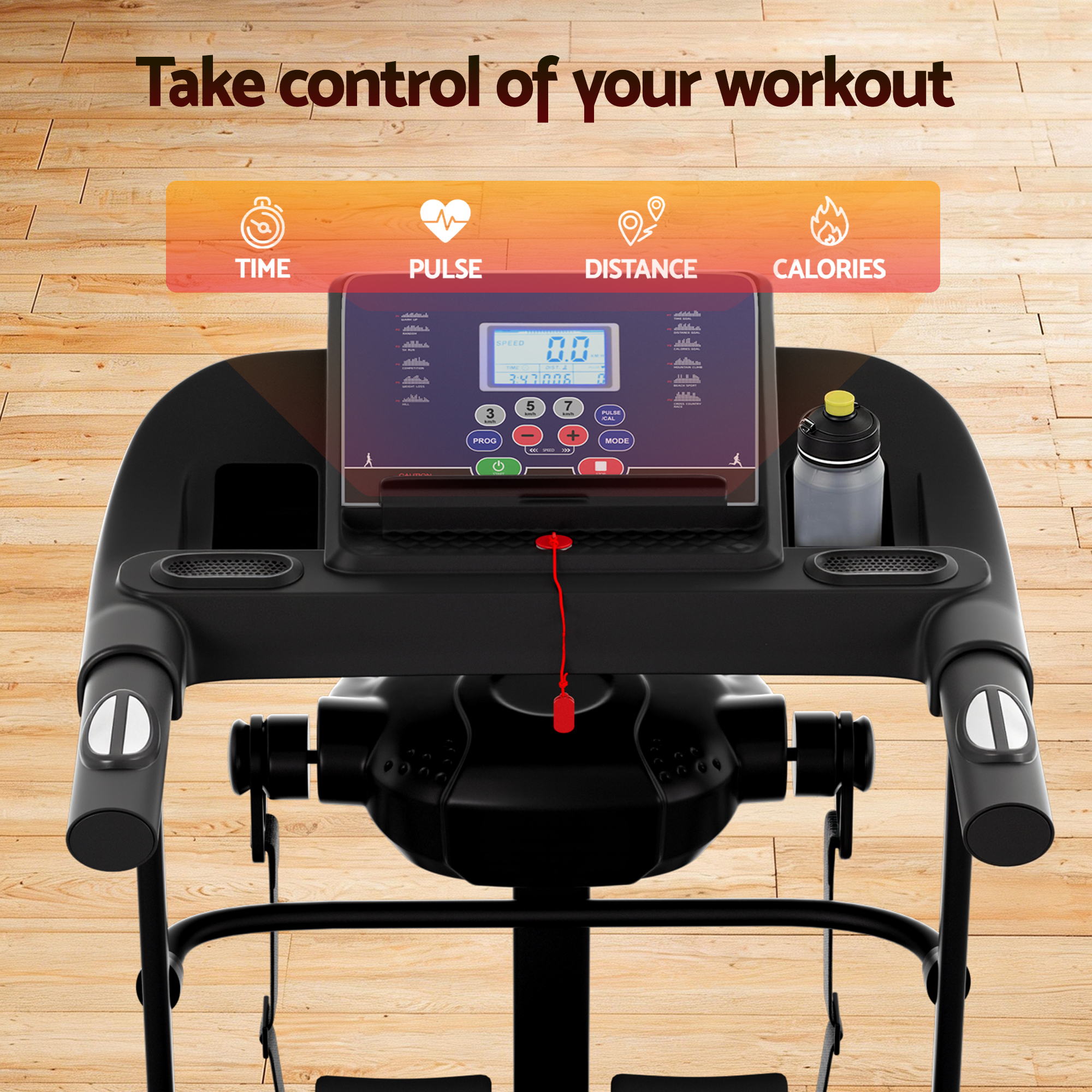 Electric Treadmill 400mm Home Gym Fitness Machine with Massager
