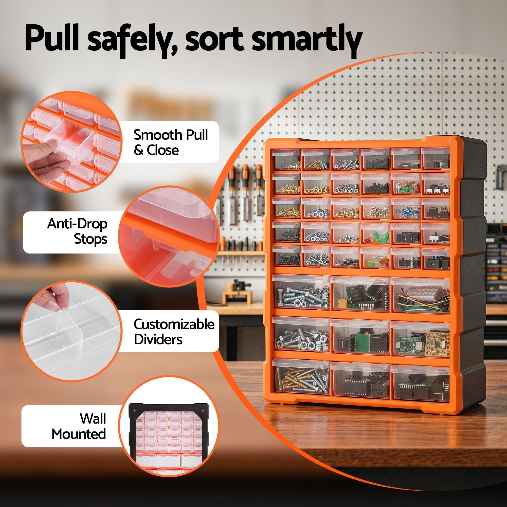 39-Drawer Tool Storage Cabinet Hardware Organiser | Simpledeals