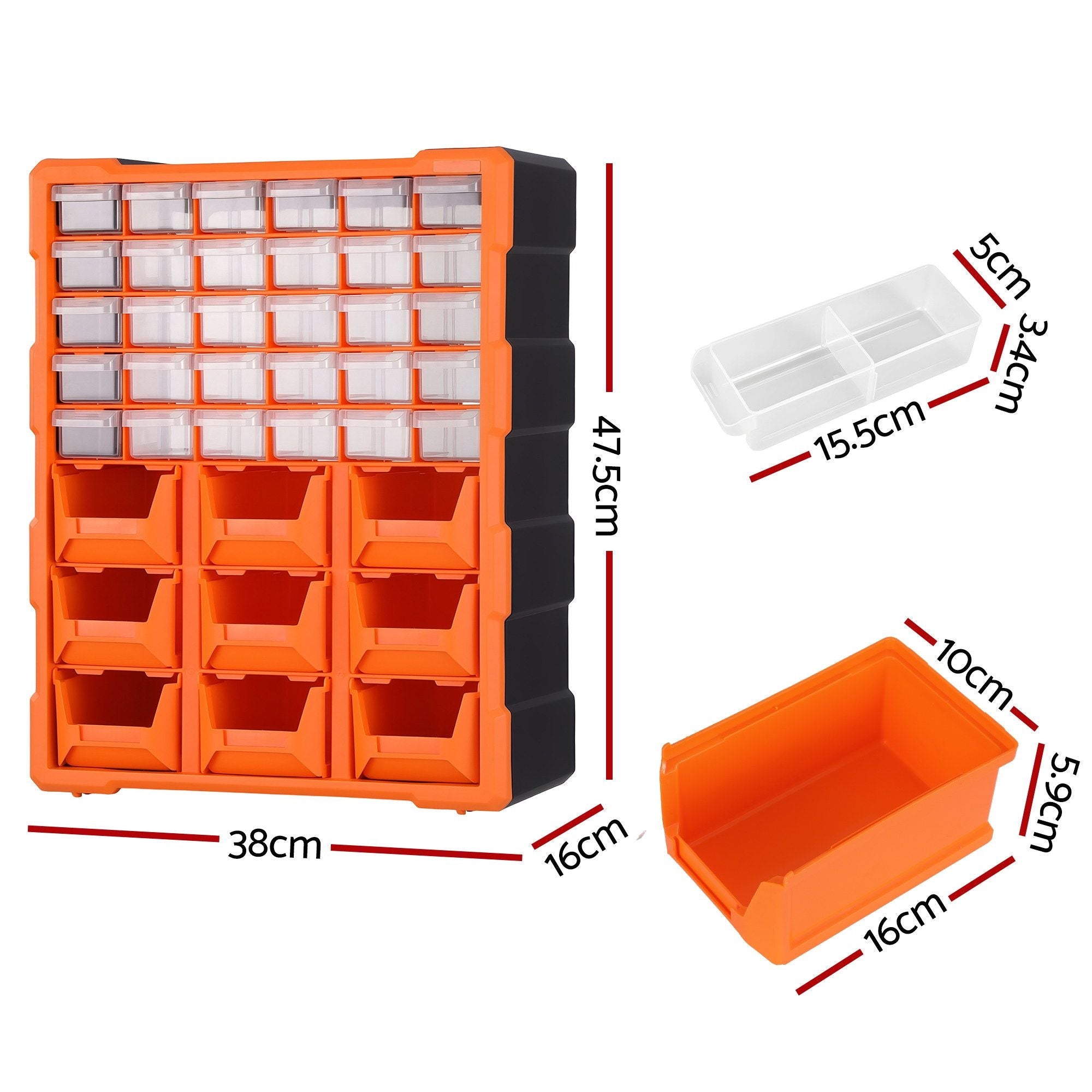 39-Drawer Hardware Cabinet Screw Storage Box | Simpledeals