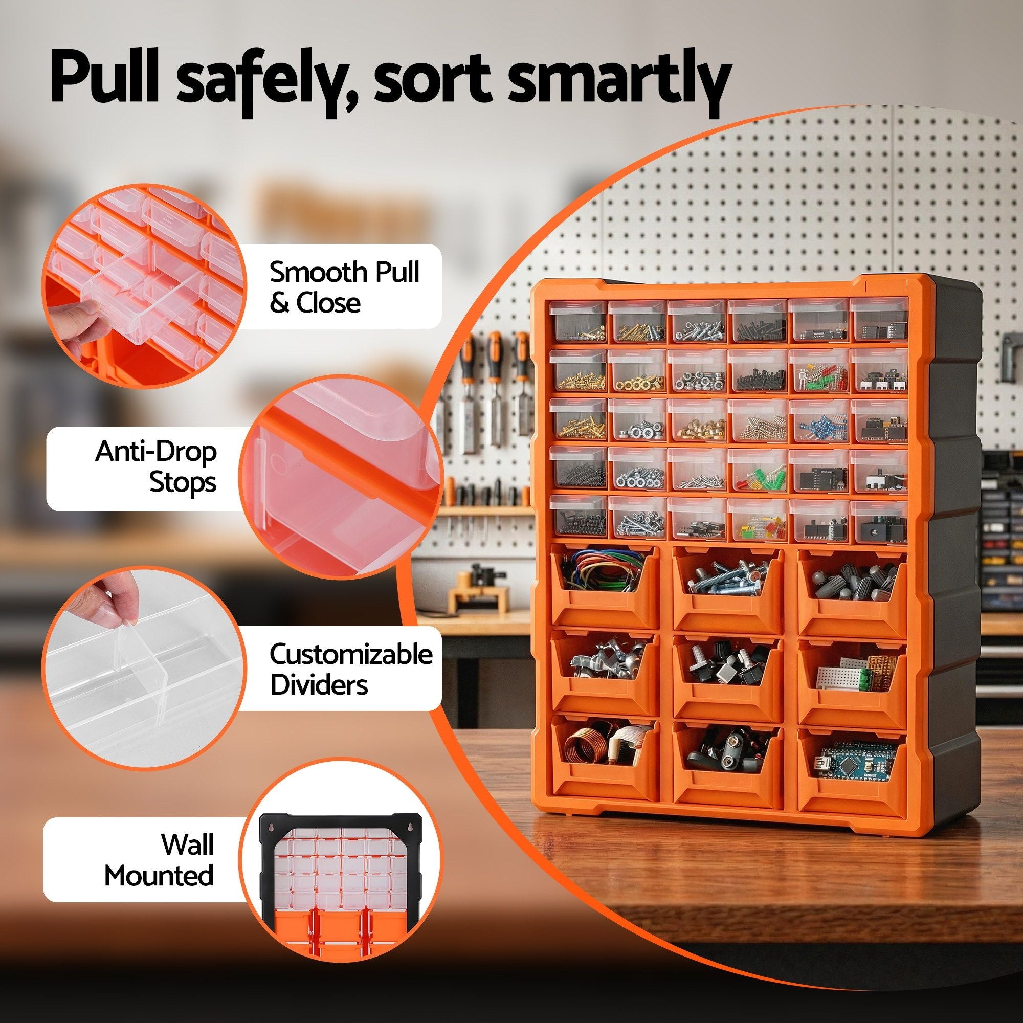 39-Drawer Hardware Cabinet Screw Storage Box | Simpledeals