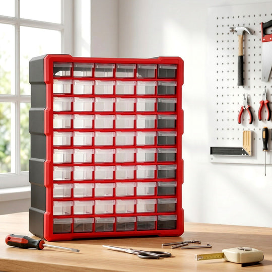 60-Drawer Tool Storage Cabinet Hardware Organizer