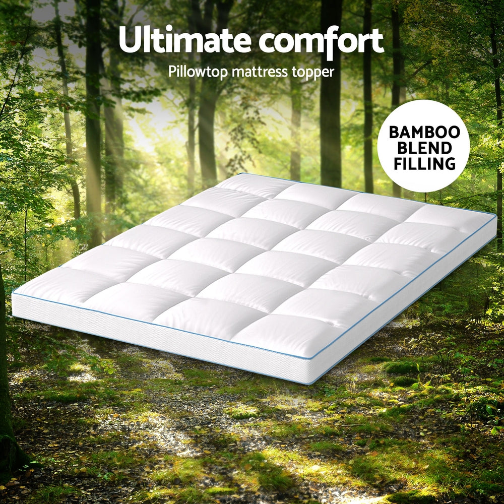 Mattress Topper Pillowtop Bamboo 10cm