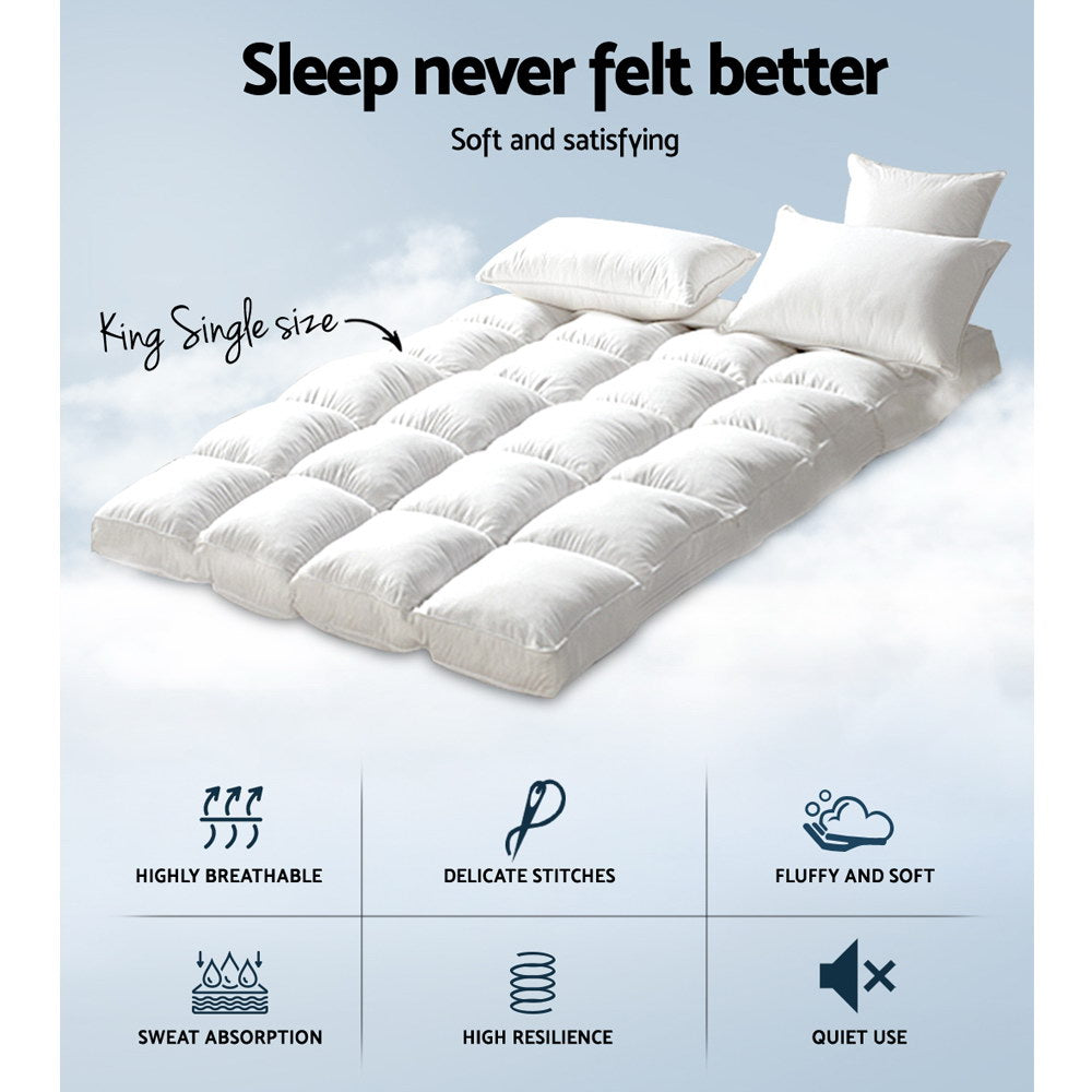 King Single Mattress Topper Pillowtop Bamboo