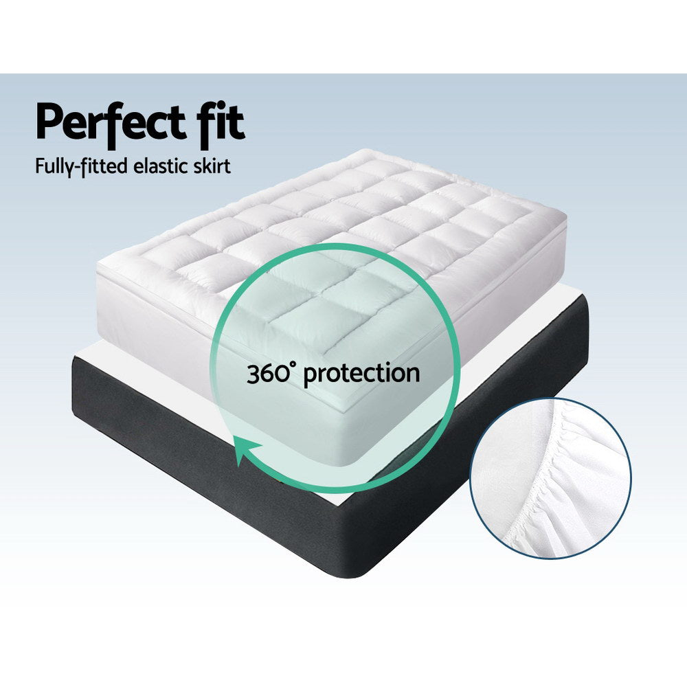 King Single Mattress Topper Pillowtop Bamboo