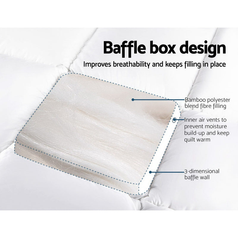 Mattress Topper Pillowtop Bamboo Queen - Giselle Bedding Size Matress