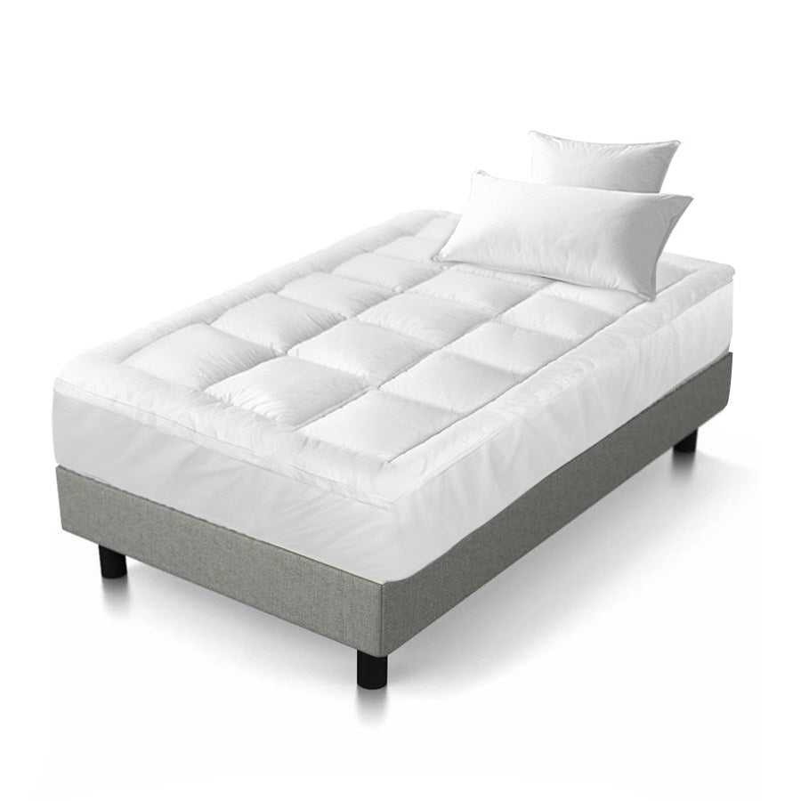 Single Mattress Topper Pillowtop Bamboo Soft Quilted Bed Overlay