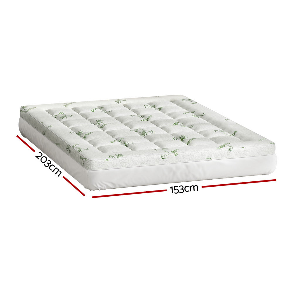 Mattress Topper Pillowtop Bamboo 7.5cm Double King Single Queen