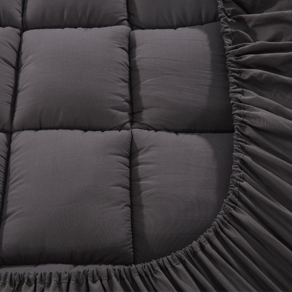 King Single Mattress Topper Pillowtop Bamboo Charcoal Comfortable Support