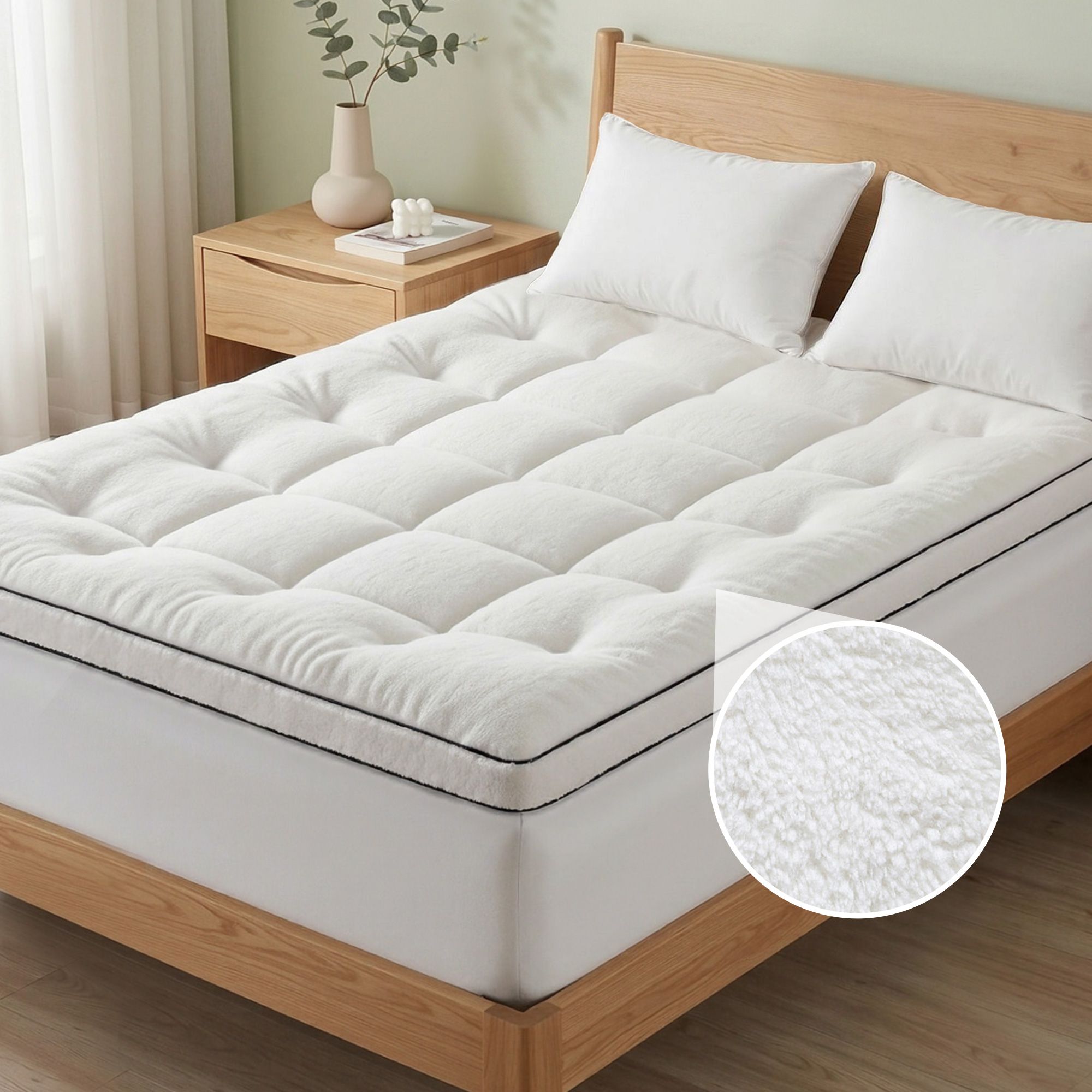Double Mattress Topper 5cm Coral Fleece | Simpledeals