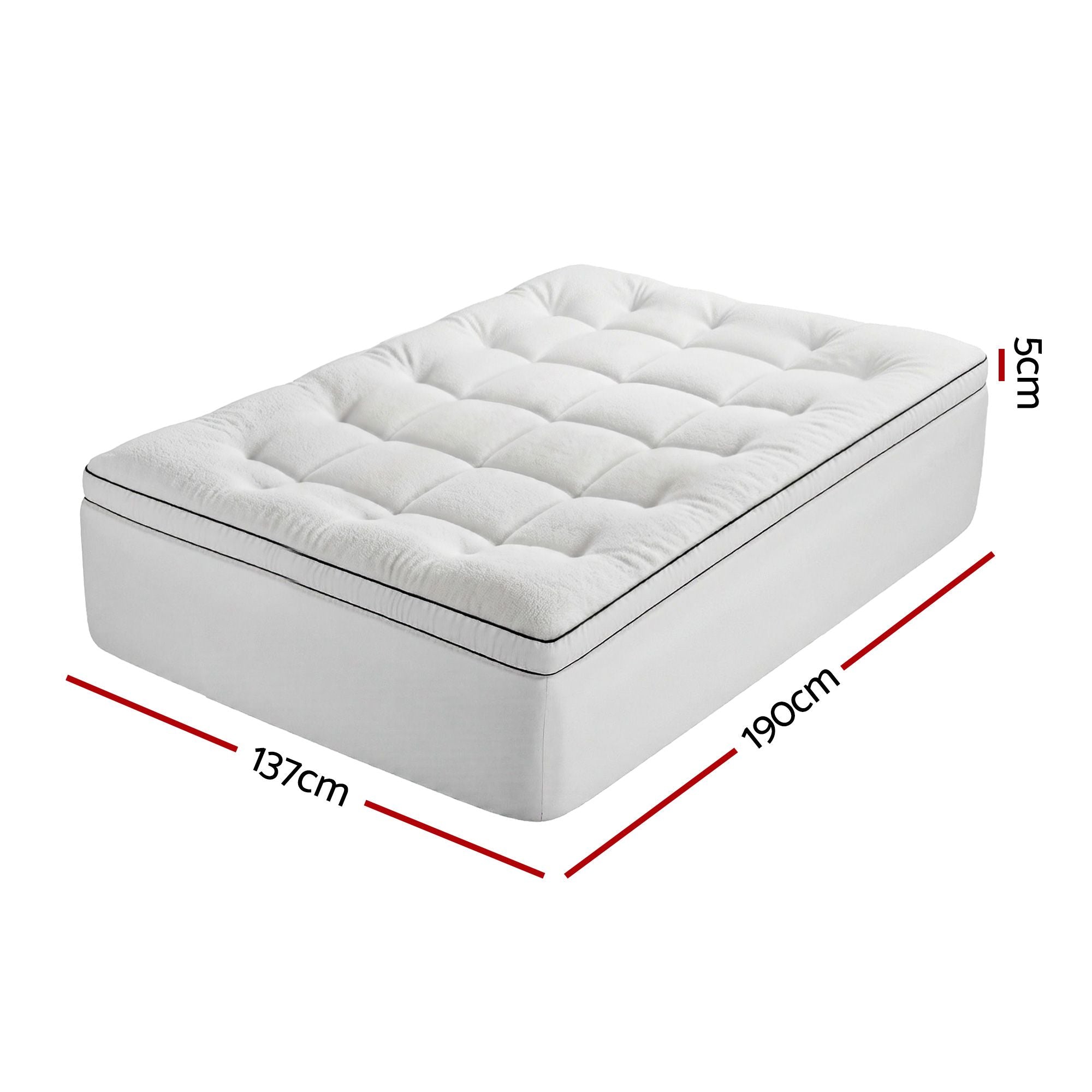 Double Mattress Topper 5cm Coral Fleece | Simpledeals