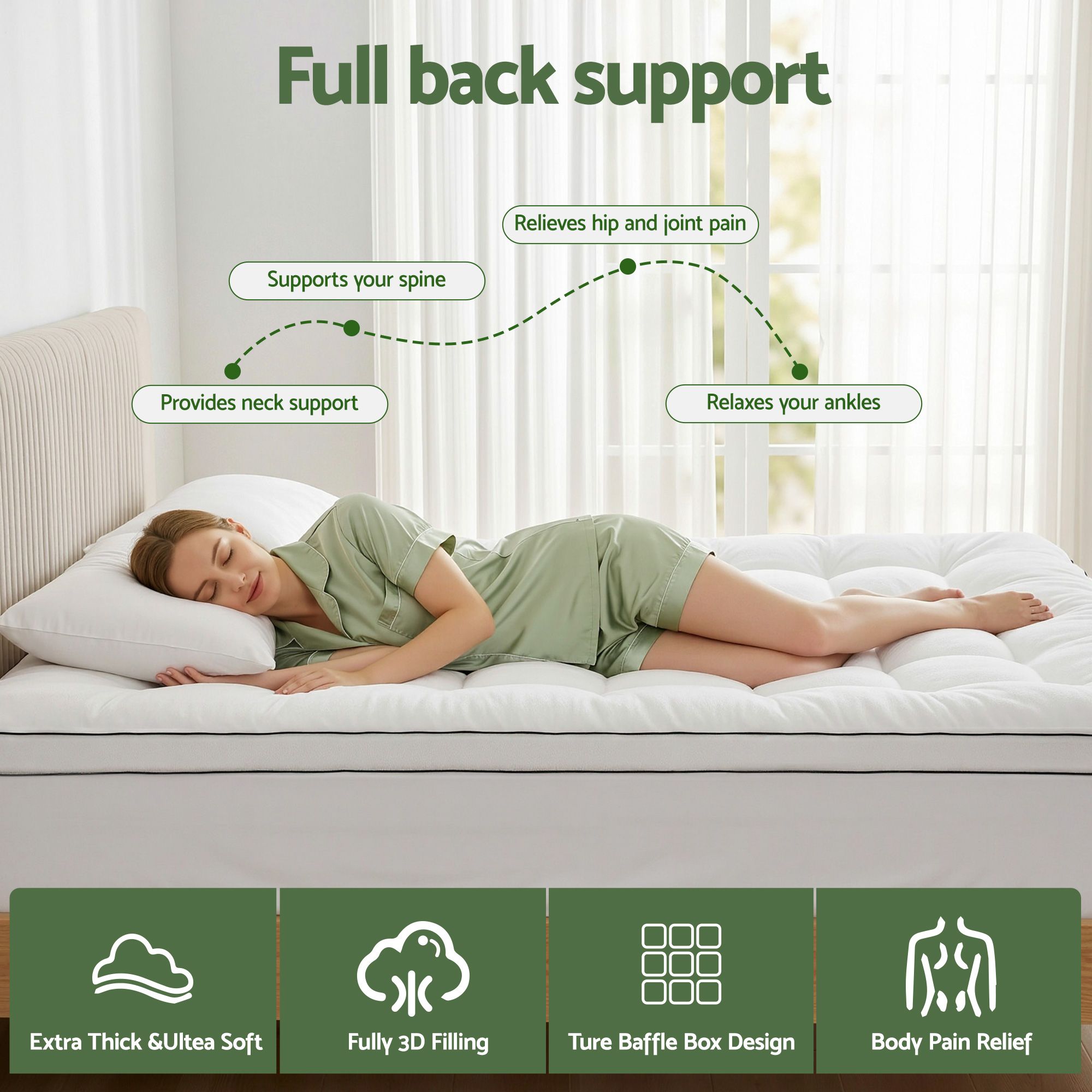 Double Mattress Topper 5cm Coral Fleece | Simpledeals
