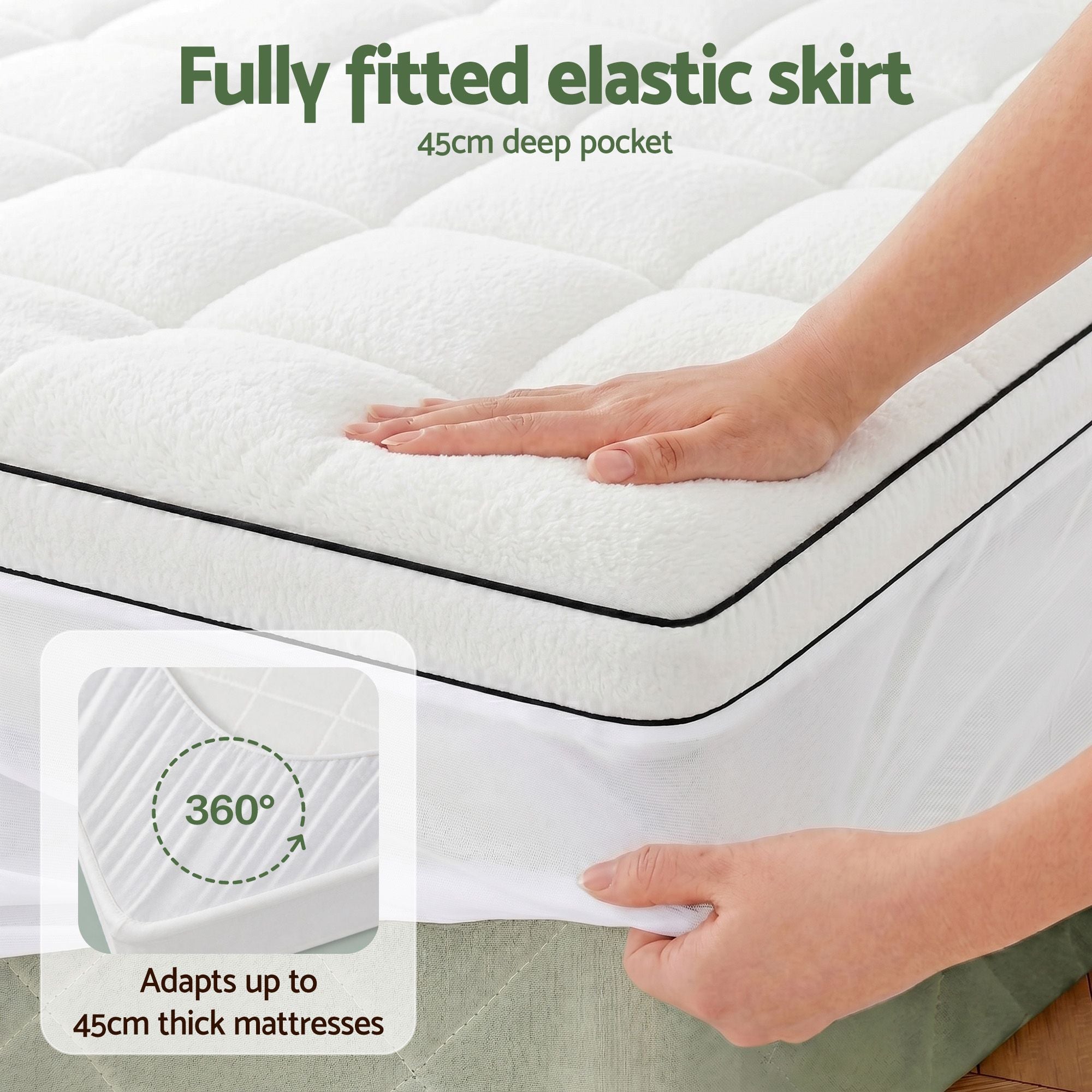 Double Mattress Topper 5cm Coral Fleece | Simpledeals