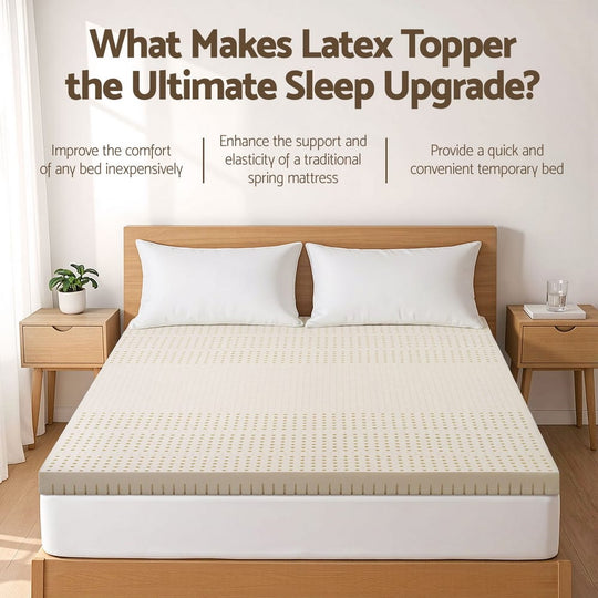 Latex Mattress Topper 7.5cm Thick 190x137x7.5cm