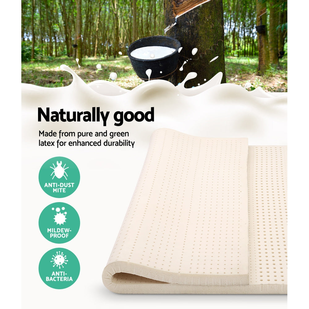 7.5cm Latex Mattress Topper Queen Comfortable Sleep